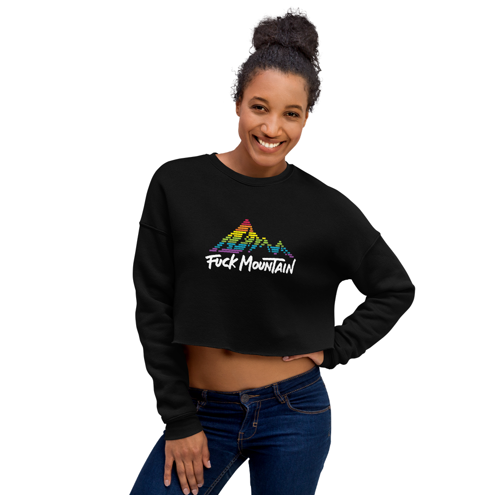 Fuck Mountain 8-Bit Crop Sweatshirt